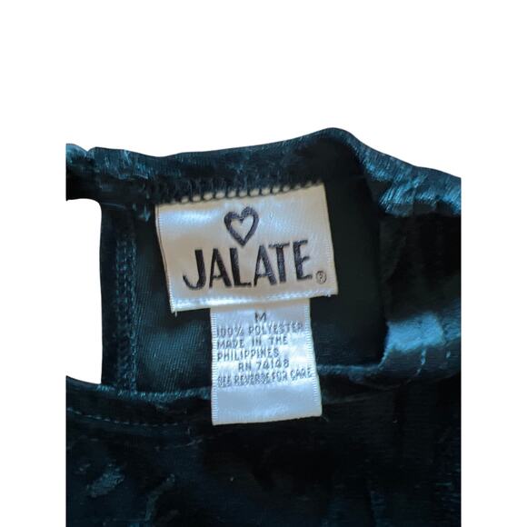 Jalate Vintage 90’s Hunter Green Stretch Velour Dress Size M - Picture 4 of 9